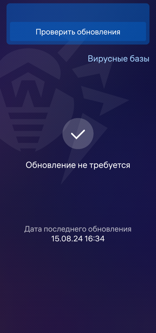 Рисунок 31: Обновление вирусных баз