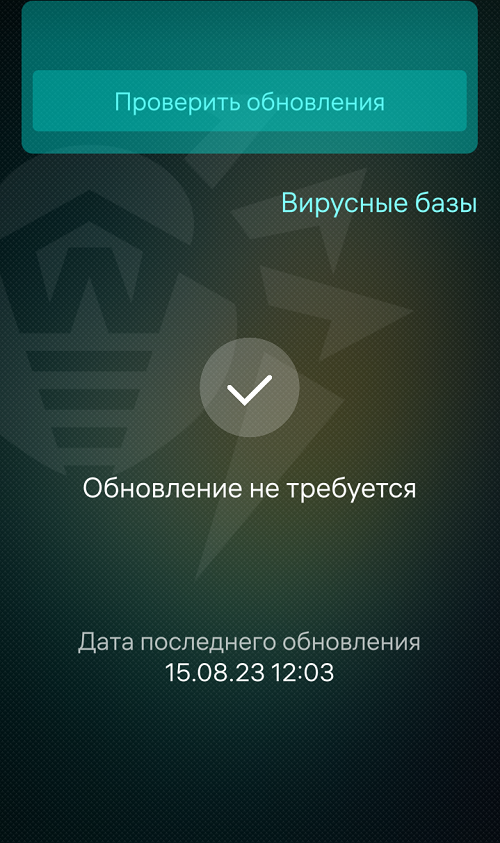 Рисунок 31: Обновление вирусных баз