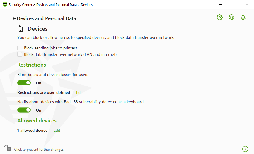 Figure 77. Device blocking parameters