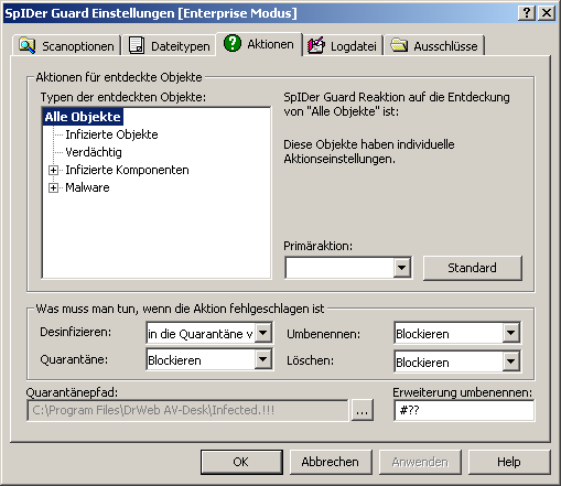 Антивирусный сторож SpIDer Guard® для Windows XP