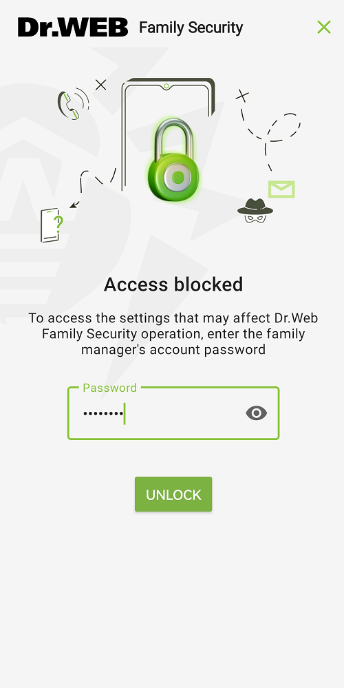 Figure 14: Device settings block screen