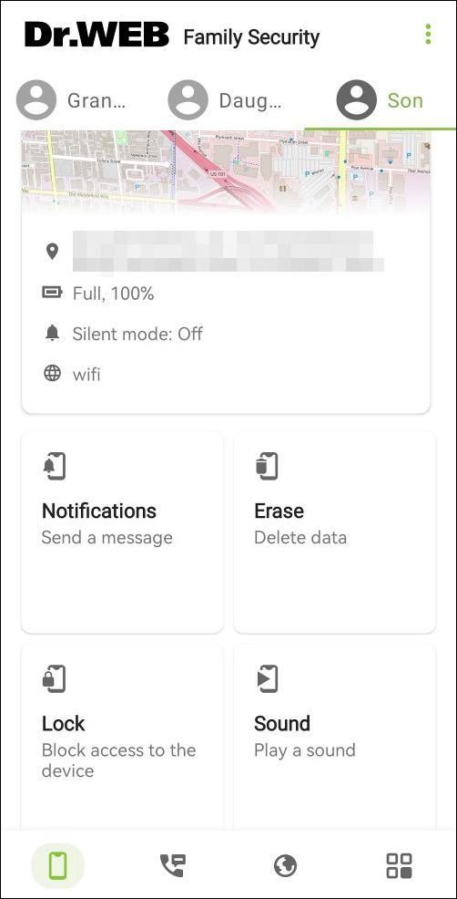 Figure 10: Family manager main screen