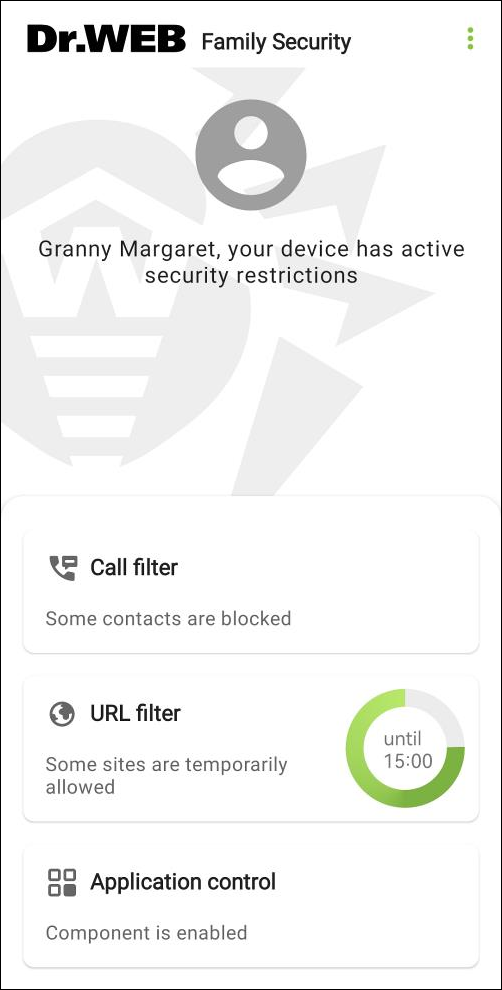 Figure 11: Family member main screen