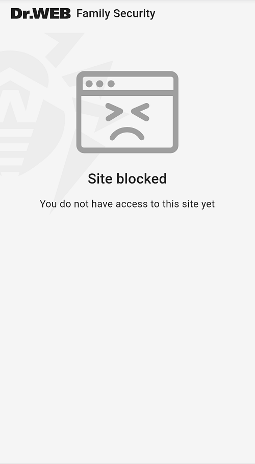 Figure 17: Blocking notification