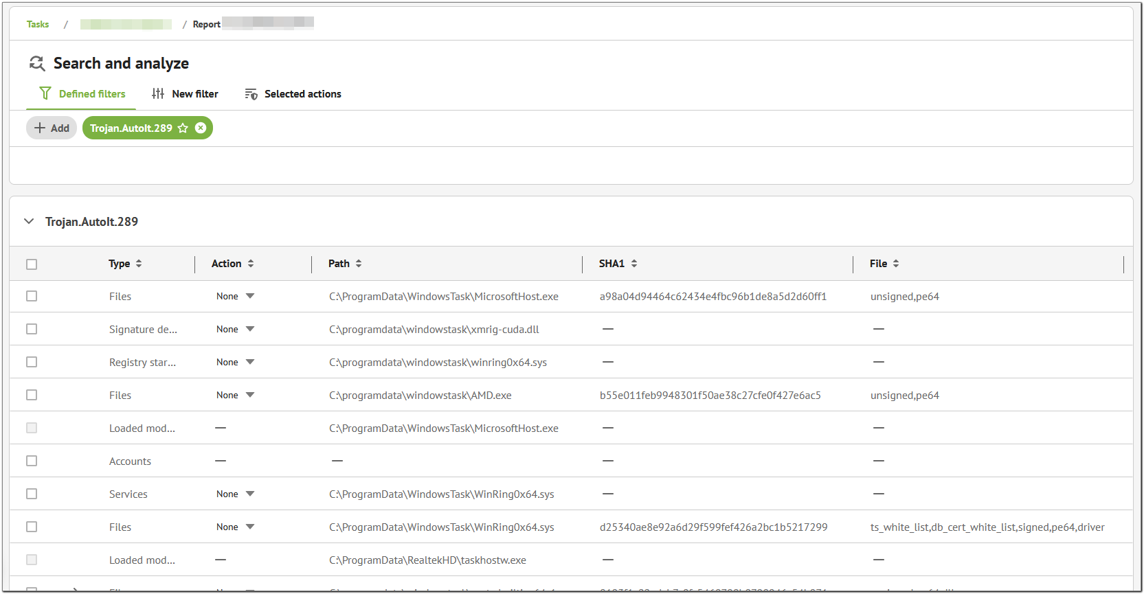 Figure 20. The Trojan.AutoIt.289 filter