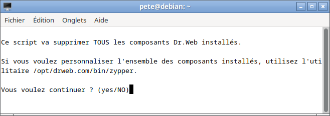Figure 4. Invitation à la suppression