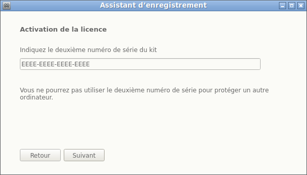 Image 23. Indication du deuxième numéro de licence