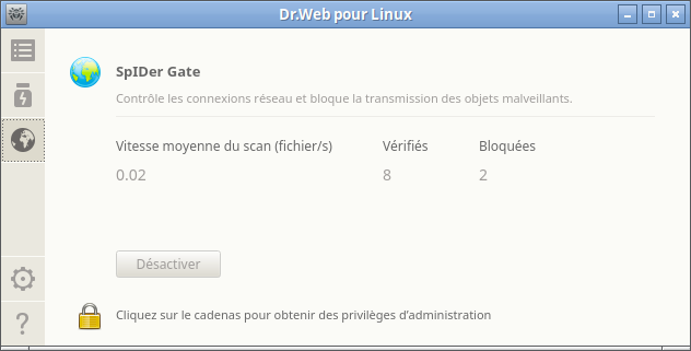 Figure 14. Gestion de SpIDer Gate