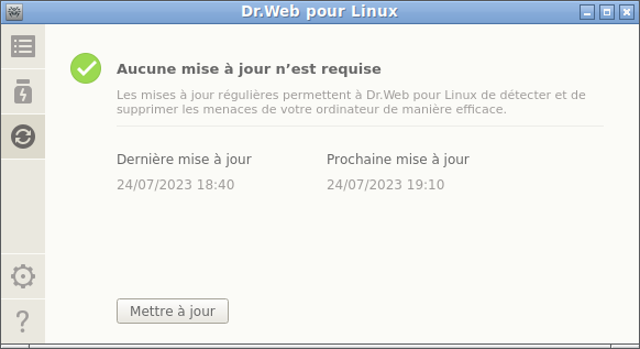 Figure 19. Gestion de la mise à jour